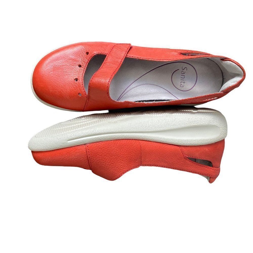 Sanita New Women's Red Leather Mary Jane size 36 - Picture 11 of 15